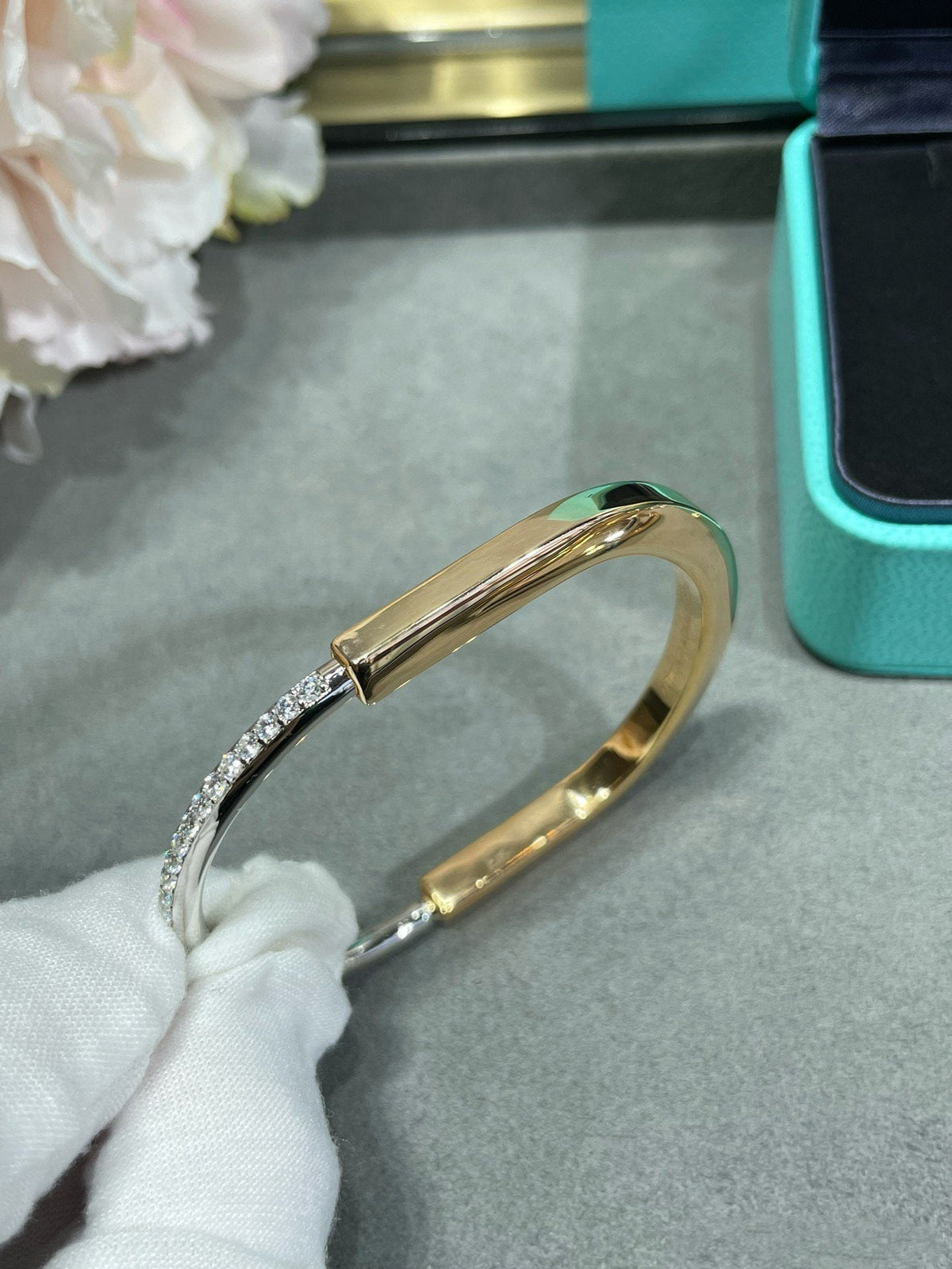 [Lume Jewelry]LOCK BRACELET DIAMOND