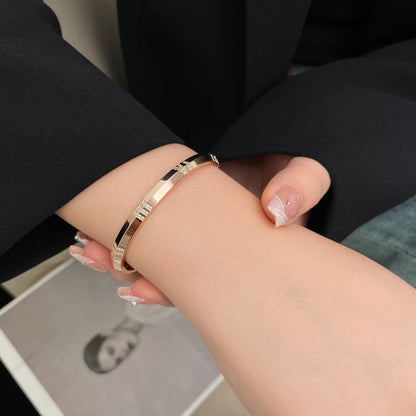 [Lume Jewelry]ATLAS BRACELET 6MM DIAMOND PINK GOLD