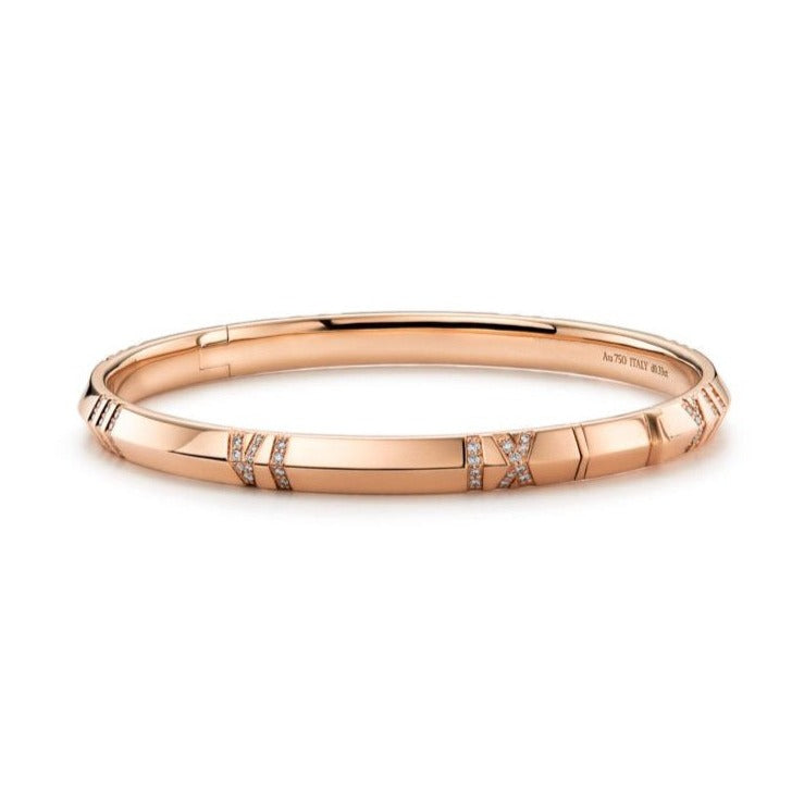 [Lume Jewelry]ATLAS BRACELET 6MM DIAMOND PINK GOLD
