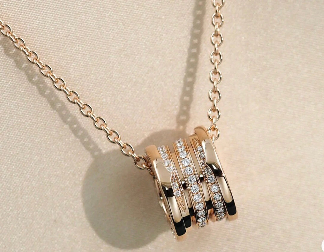 [Lume Jewelry]ZERO 1 PINK GOLD DIAMOND NECKLACE