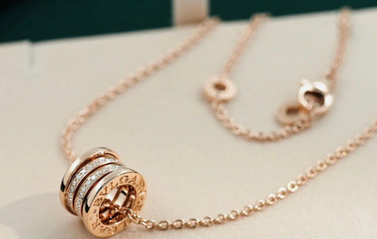 [Lume Jewelry]ZERO 1 PINK GOLD DIAMOND NECKLACE