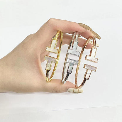 [Lume Jewelry]T WIDE MOP OPEN BRACELET