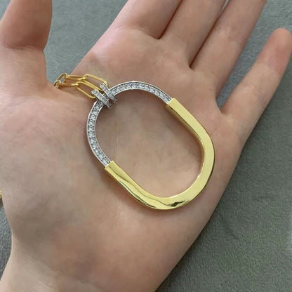 [Lume Jewelry]LOCK DIAMOND NECKLACE