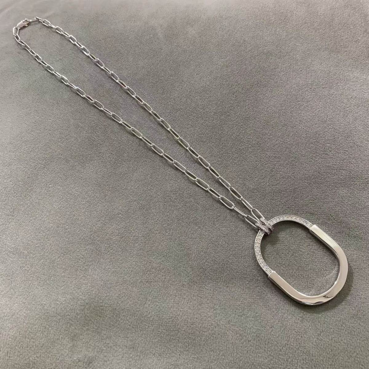 [Lume Jewelry]LOCK DIAMOND NECKLACE
