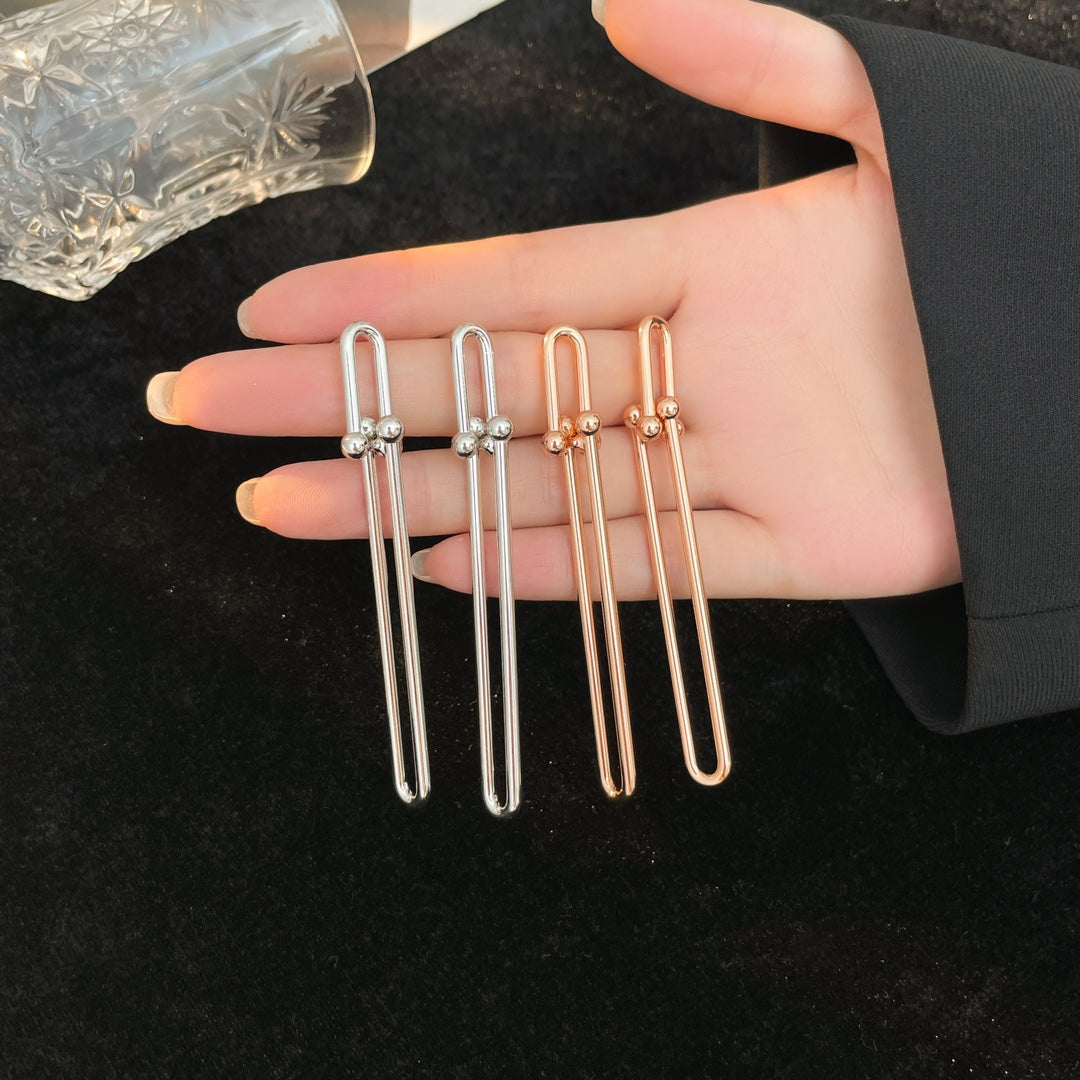[Lume Jewelry]HARDWEAR LONG DROP EARRINGS