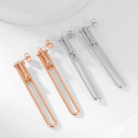 [Lume Jewelry]HARDWEAR LONG DROP EARRINGS