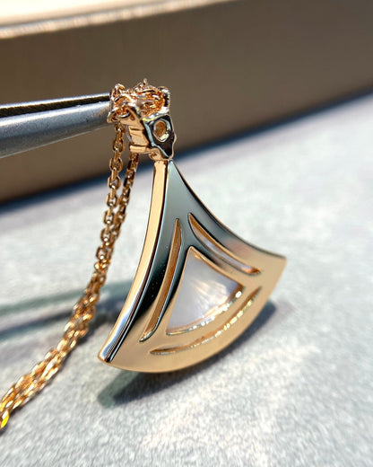 [Lume Jewelry]DREAM MOP DIAMOND PAVED PINK GOLD NECKLACE