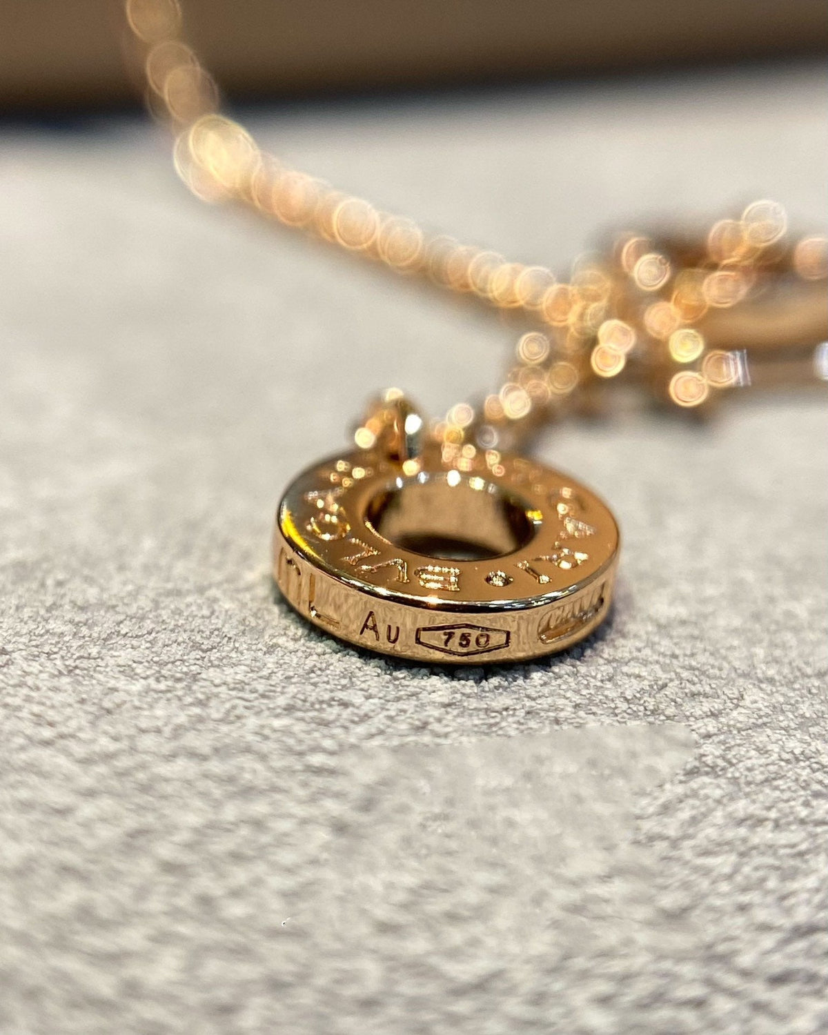 [Lume Jewelry]DREAM MOP DIAMOND PAVED PINK GOLD NECKLACE
