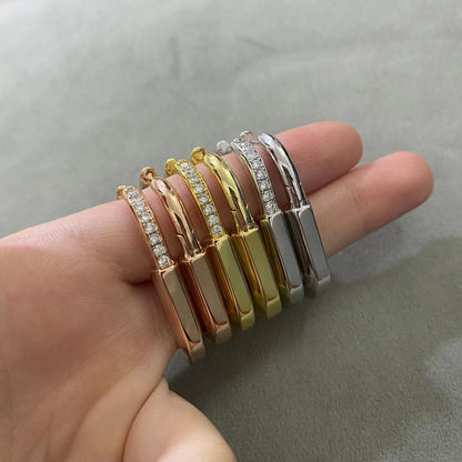 [Lume Jewelry]LOCK MEDIUM DIAMNOND EARRINGS
