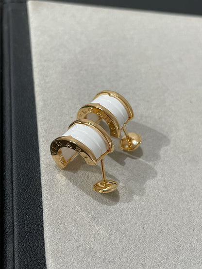 [Lume Jewelry]ZERO 1 PINK GOLD CERAMIC EARRINGS