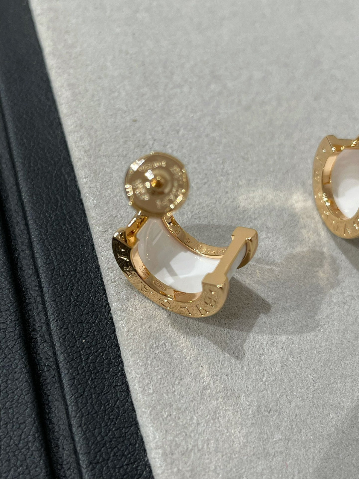 [Lume Jewelry]ZERO 1 PINK GOLD CERAMIC EARRINGS