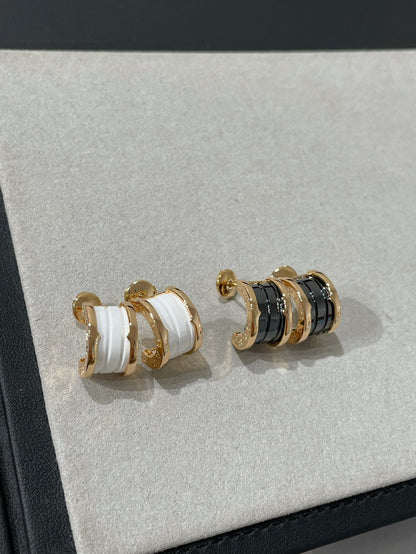 [Lume Jewelry]ZERO 1 PINK GOLD CERAMIC EARRINGS