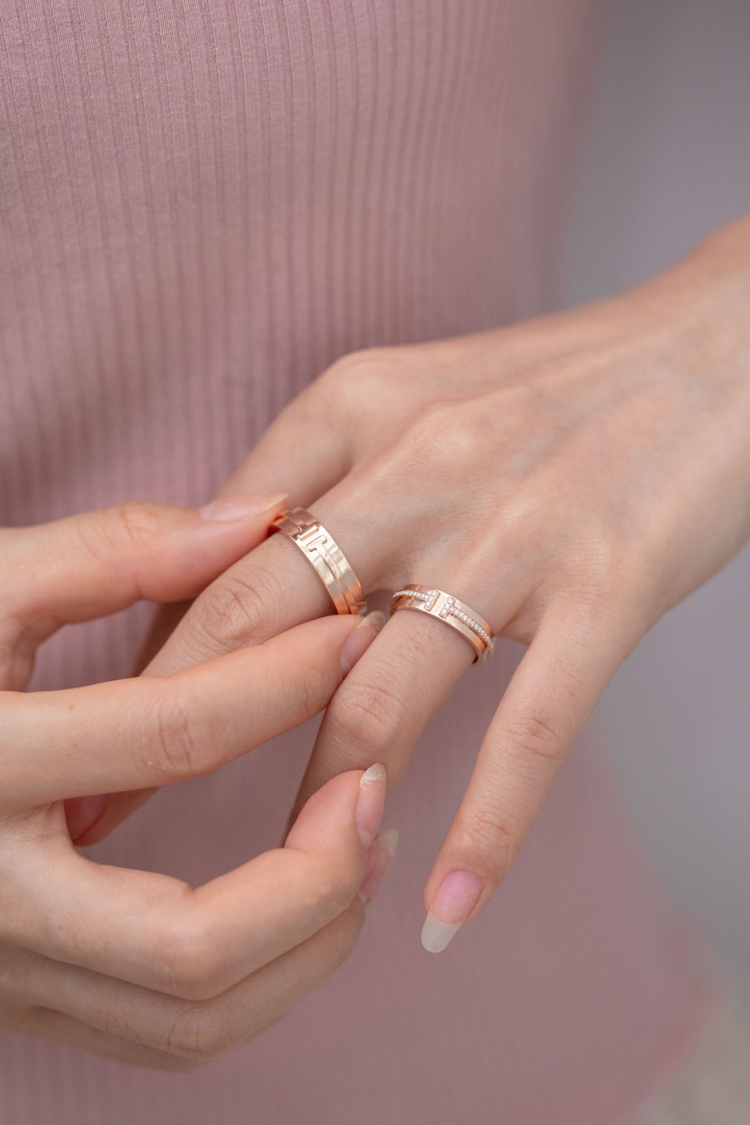 [Lume Jewelry]T PINK GOLD RING