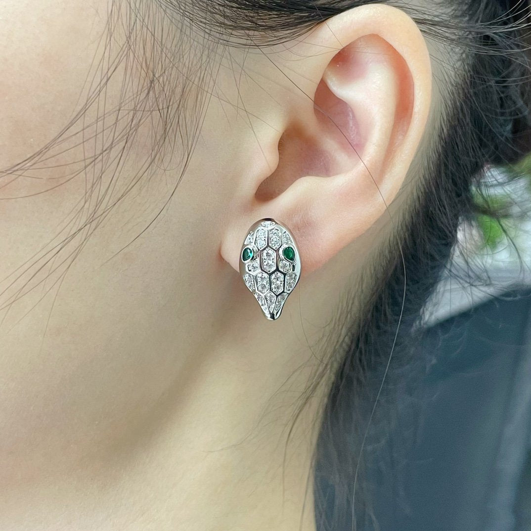[Lume Jewelry]SERPENT DIAMOND STUD EARRINGS