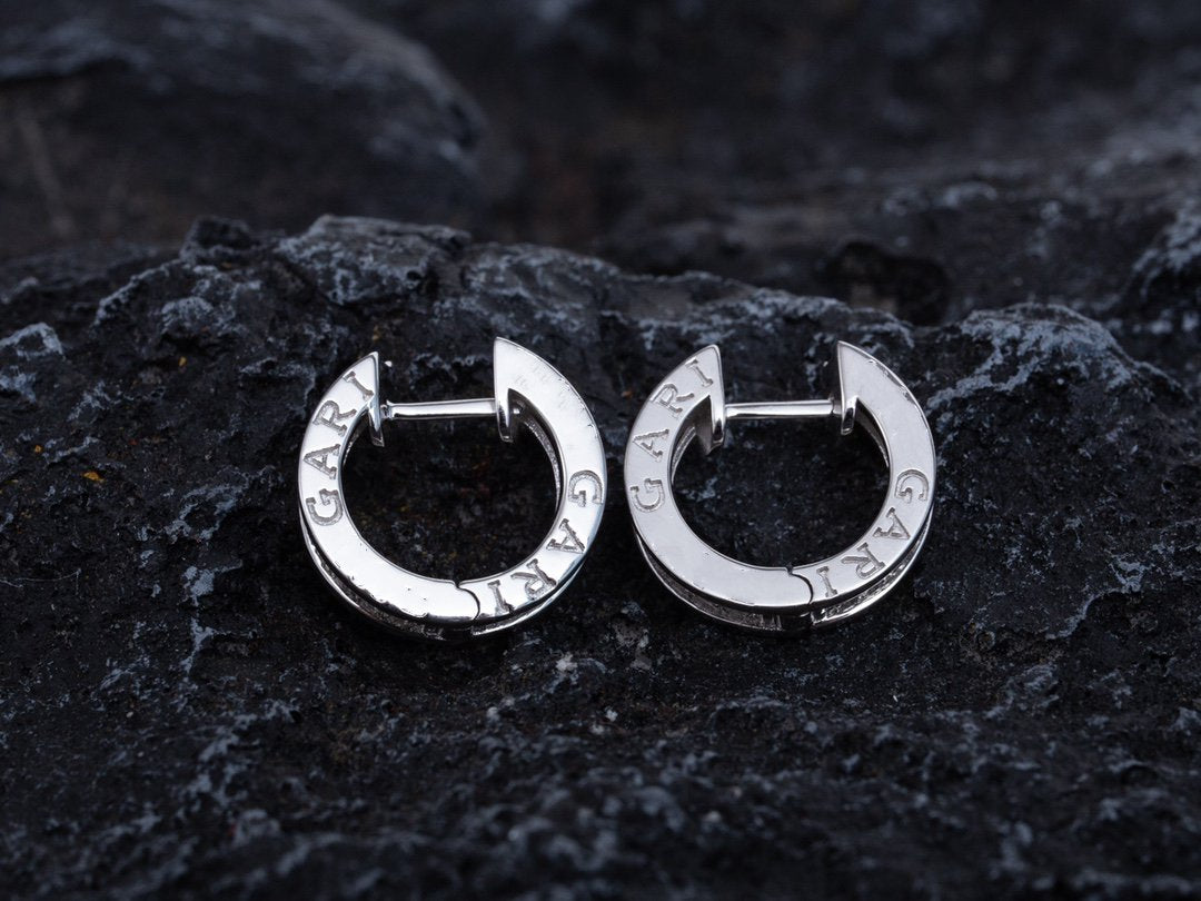 [Lume Jewelry]ZERO 1 MINI SILVER DIAMOND EARRINGS