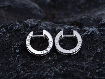 [Lume Jewelry]ZERO 1 MINI SILVER DIAMOND EARRINGS