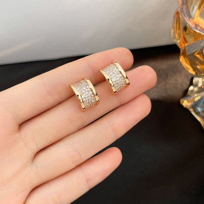 [Lume Jewelry]ZERO 1 DIAMOND PAVED EARRINGS
