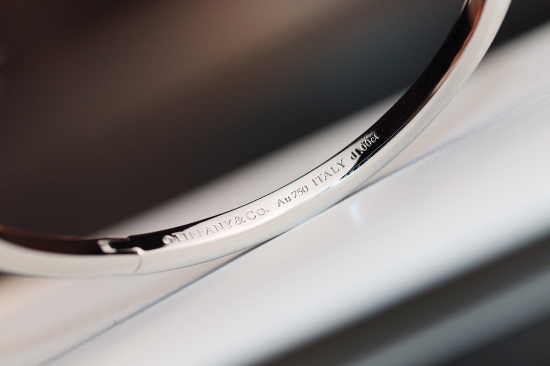 [Lume Jewelry]NARROW T1 HINGED BANGLE DIAMOND SILVER