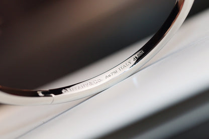[Lume Jewelry]NARROW T1 HINGED BANGLE DIAMOND SILVER