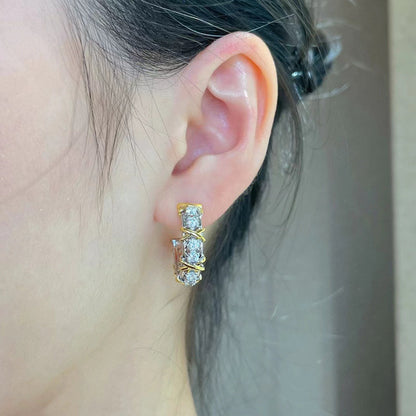 [Lume Jewelry]SCHLUMBERGER GOLD DIAMOND EARRINGS