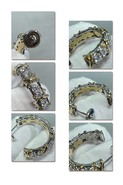 [Lume Jewelry]SCHLUMBERGER GOLD DIAMOND EARRINGS