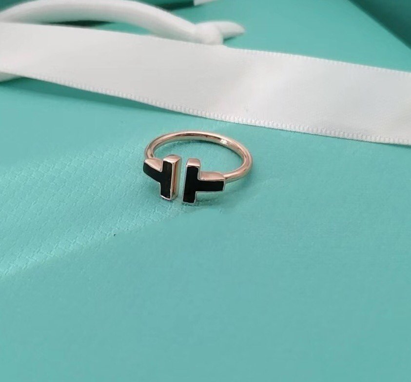 [Lume Jewelry]T SMALL ONYX PINK GOLD RING
