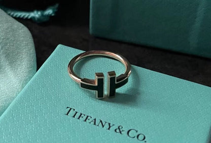 [Lume Jewelry]T SMALL ONYX PINK GOLD RING