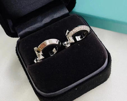 [Lume Jewelry]T1 HOOP DIAMOND EARRINGS