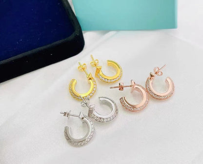 [Lume Jewelry]T1 HOOP DIAMOND EARRINGS