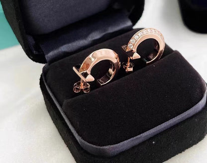 [Lume Jewelry]T1 HOOP DIAMOND EARRINGS