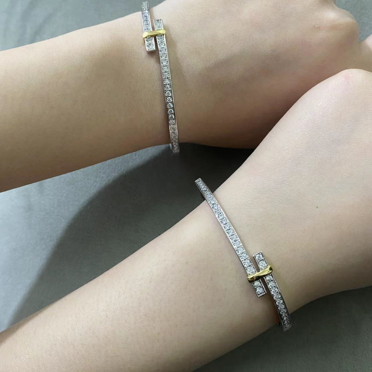 [Lume Jewelry]EDGE DIAMOND GOLD SILVER BRACELET
