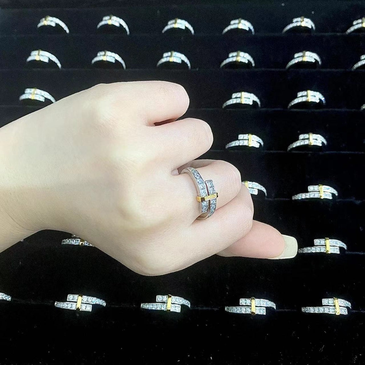[Lume Jewelry]EDGE GOLD SILVER DIAMOND RING