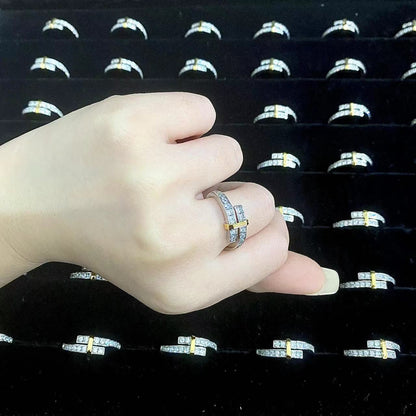 [Lume Jewelry]EDGE GOLD SILVER DIAMOND RING