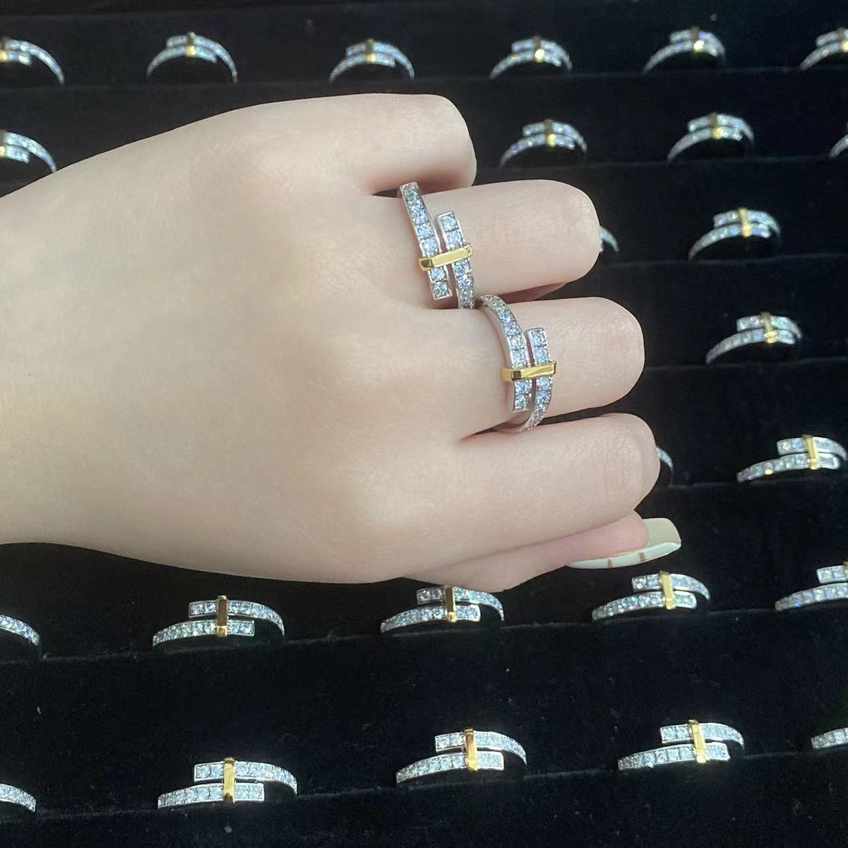 [Lume Jewelry]EDGE GOLD SILVER DIAMOND RING