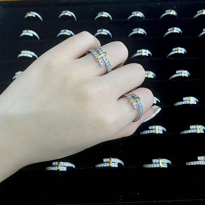 [Lume Jewelry]EDGE GOLD SILVER DIAMOND RING