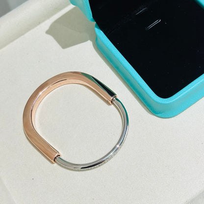 [Lume Jewelry]LOCK PINK GOLD SILVER DIAMOND BRACELET