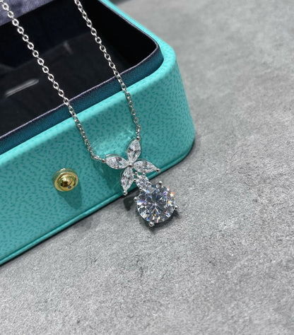 [Lume Jewelry]VICTORIA PENDANT SILVER DIAMOND NECKLACE