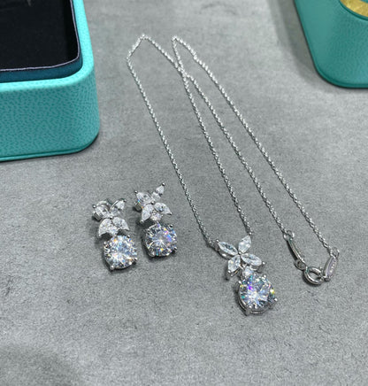 [Lume Jewelry]VICTORIA PENDANT SILVER DIAMOND NECKLACE