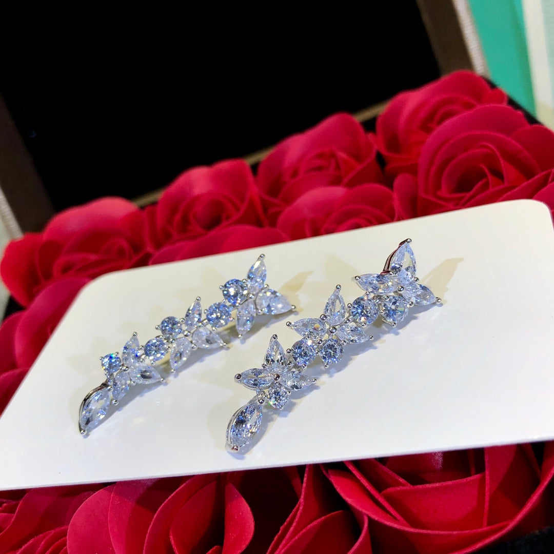 [Lume Jewelry]VICTORIA SILVER DIAMOND DROP EARRINGS