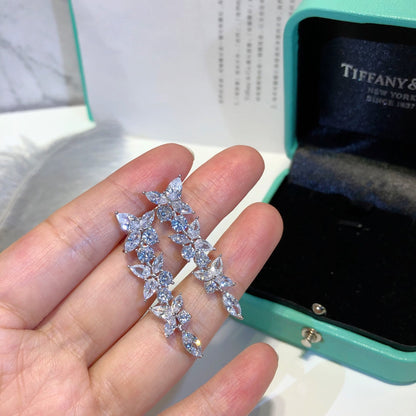 [Lume Jewelry]VICTORIA SILVER DIAMOND DROP EARRINGS