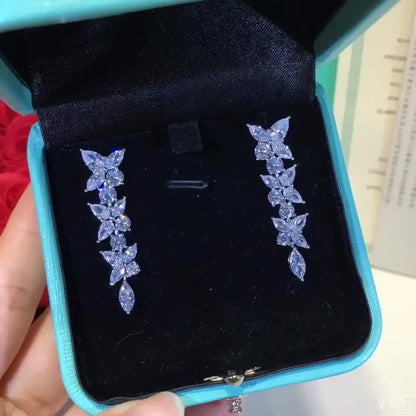 [Lume Jewelry]VICTORIA SILVER DIAMOND DROP EARRINGS