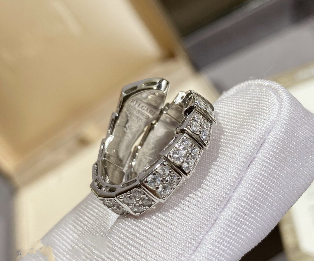 [Lume Jewelry]SERPENTI RING SILVER DIAMOND PAVED