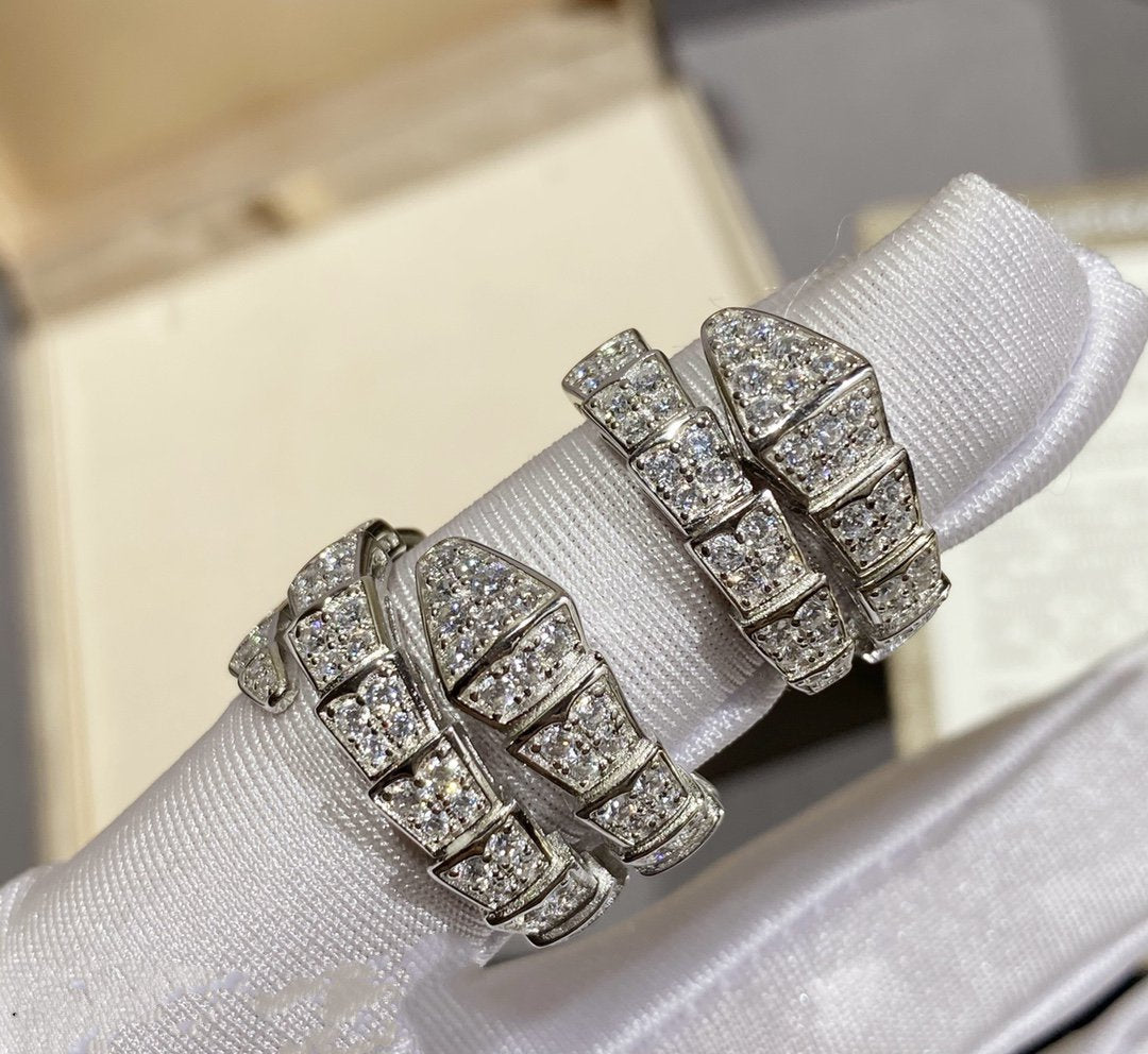 [Lume Jewelry]SERPENTI RING SILVER DIAMOND PAVED