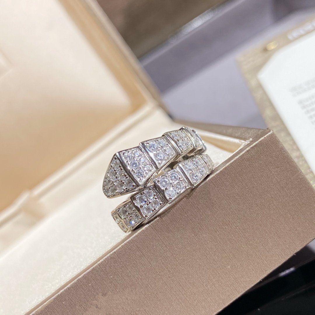 [Lume Jewelry]SERPENTI RING SILVER DIAMOND PAVED