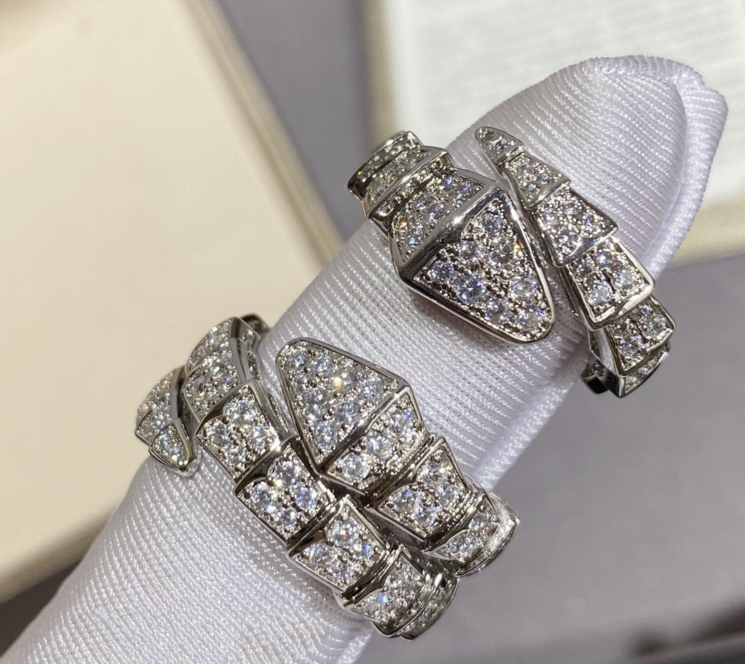 [Lume Jewelry]SERPENTI LARGE RING SILVER DIAMOND PAVED
