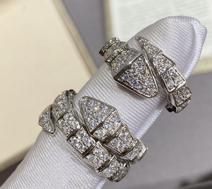 [Lume Jewelry]SERPENTI LARGE RING SILVER DIAMOND PAVED