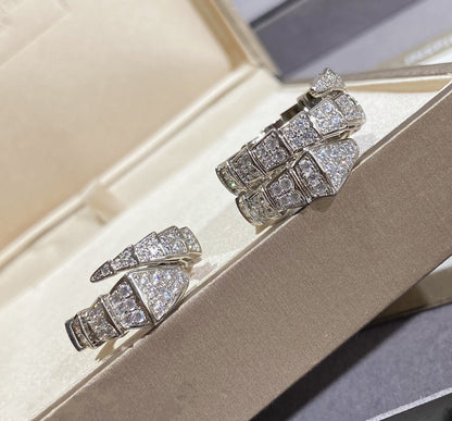 [Lume Jewelry]SERPENTI LARGE RING SILVER DIAMOND PAVED