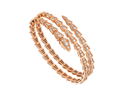 [Lume Jewelry]SERPENTI BRACELET PINK GOLD DIAMOND DOUBLE ROW