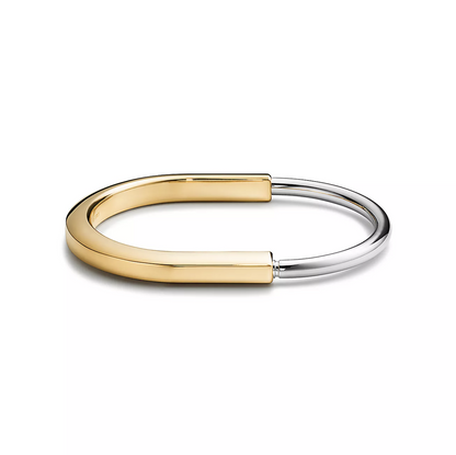 [Lume Jewelry]LOCK BRACELET YELLOW AND WHITE GOLD