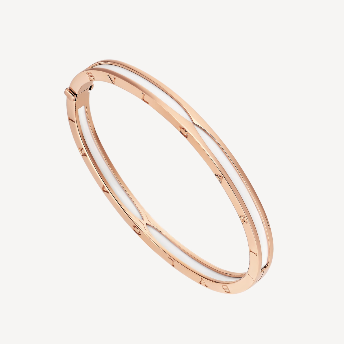 [Lume Jewelry]ZERO 1 PINK GOLD WITH WHITE CERAMIC BRACELET